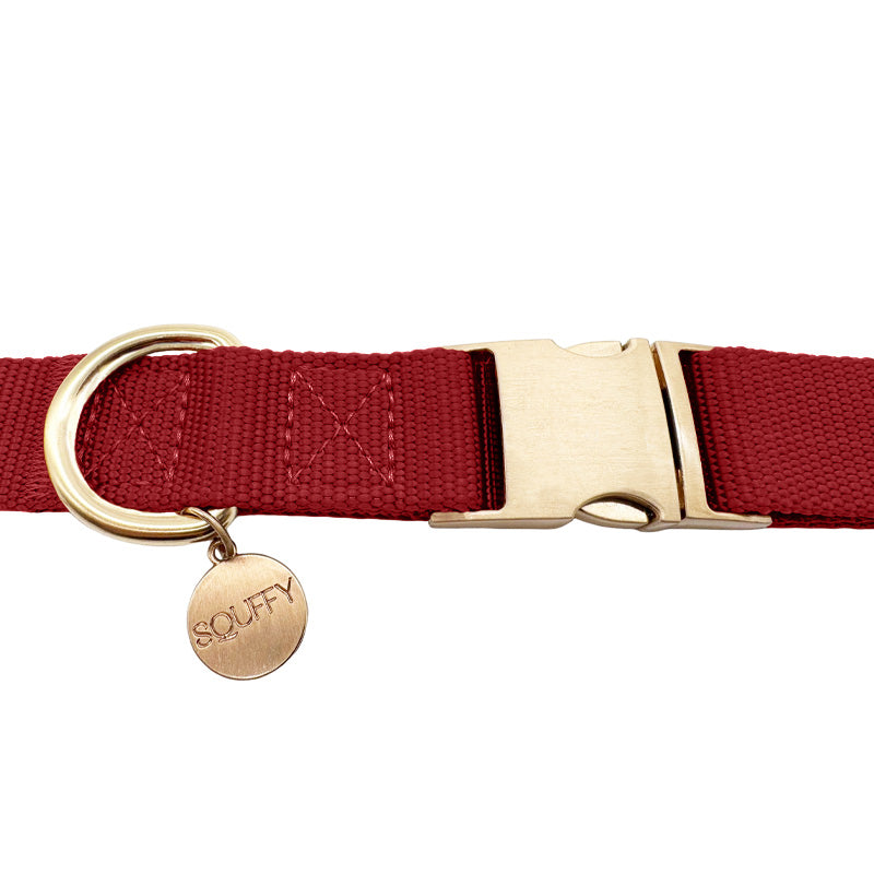 Collar Clásico para Perro Ruby Gale Rojo Rubí