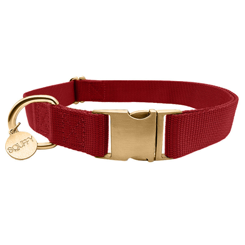 Collar Clásico para Perro Ruby Gale Rojo Rubí