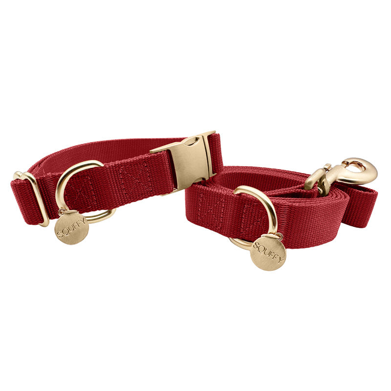 Collar Clásico para Perro Ruby Gale Rojo Rubí